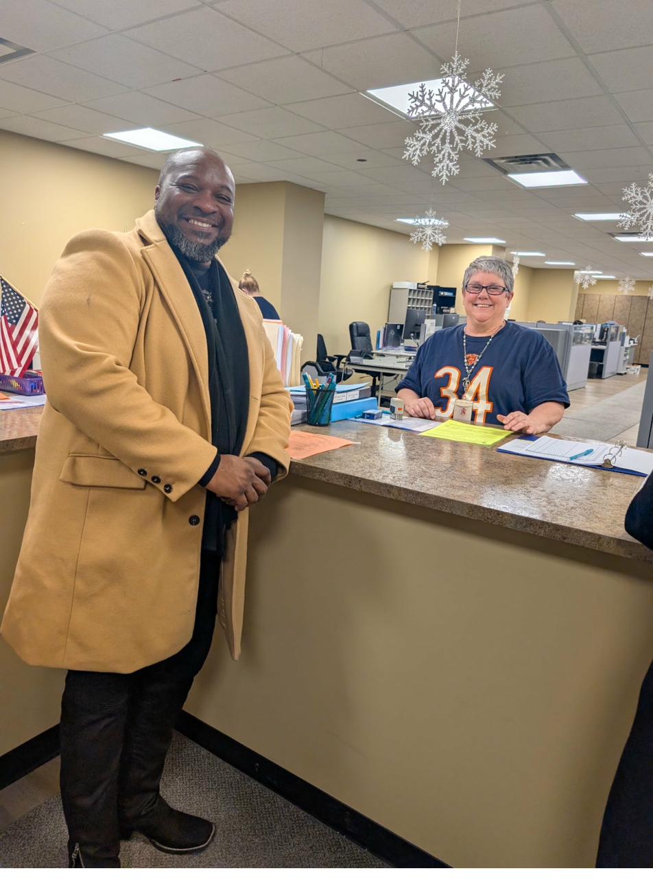 Robert Smith filing his candidacy at the Lake County Board of Elections